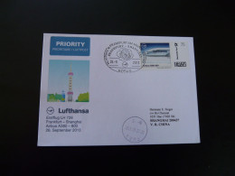 Lettre Premier Vol First Flight Cover Frankfurt To Shanghai China Airbus A380 Marke Individuell Lufthansa 2013 - Personnalized Stamps