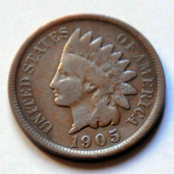 US - 1 CENT - 1905 - Demi-Cents