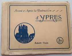Carnet De Cartes Postales Anciennes - Belgique - Avant Et Après La Destruction D'Ypres - Nels - Dim:15/20cm - Other & Unclassified