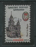 Poland SOLIDARITY (S141): Fighting Churches Holy Cross (brown-silver) - Vignettes Solidarnosc