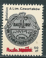 Poland SOLIDARITY (S432): Military Badge Battalion AL CZWARTAKOW - Solidarnosc Labels