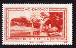 12977 ● Pont Sur M'FOA MOYEN-CONGO Vignette De Collection LA BELLE FRANCE 1925s H-V Erinnophilie - Tourism (Labels)