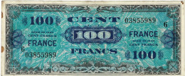 100 Francs 1944 - 1945 Verso Francia