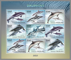 TOGO 2023 MNH Dolphins Delphine M/S – OFFICIAL ISSUE – DHQ2409 - Dolphins