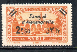 SANDJAK D'ALEXANDRETTE ALEXANDRETTA 1938 SURCHARGED 2.50p On 4p MNH - Nuevos