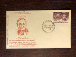 INDIA  FDC COVER 1970 YEAR MONTESSORI DEAF PEOPLE HEALTH MEDICINE STAMPS - Lettres & Documents