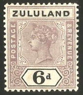 Zululand 1894. 6d Dull Mauve And Black. SACC18*, SG 24*. - Zoulouland (1888-1902)