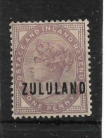 ZULULAND 1888 1d SG 2 MOUNTED MINT Cat £28 - Zululand (1888-1902)