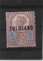 ZULULAND 1893 5d SG 7 MOUNTED MINT Cat £110 - Zoulouland (1888-1902)