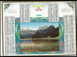 Almanach  Calendrier  P.T.T  -  La Poste -  1968 -l'eau Calme - Tamaño Grande : 1961-70