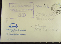 DDR-ZKD-Brief Mit Kastenst. "GHG Lebensmittel 1502 Potsdam-Babelsberg 1" Vom 23.6.66  ZKD-Nr.753 An  HO/G Potsdam-Stadt - Briefe U. Dokumente