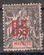 MAYOTTE Timbre-poste N°25 Oblitéré Cote : 3€00 - Oblitérés