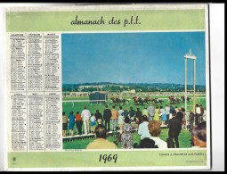 Almanach  Calendrier  P.T.T  -  La Poste -  1969 -  Course A Deauville - Vers Le Brevent - Grand Format : 1961-70