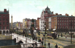 DUBLIN, ARCHITECTURE, BRIDGE, TRAM, TOWER, IRELAND, POSTCARD - Dublin