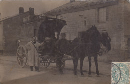 Attelage De Livraison FELIX - POTIN Non Situé - Très Rare Carte Photo. - A Identifier. - Verkopers