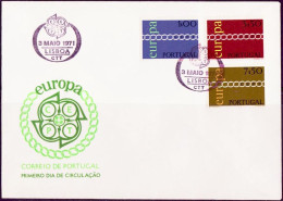 Europa CEPT 1971 Portugal FDC Y&T N°1107 à 1109 - Michel N°1127 à 1129 - 1971