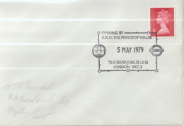 ETR FER 13 . Enveloppe PF . Angleterre . Grande Bretagne . Jubilé De La Ligne . Londres . 1979 . - Chemins De Fer & Colis Postaux