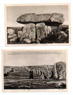 Cpa Plouharnel Le Mané Remor Et Carnac Les Alignements Du Ménec 2 Cartes - Dolmen & Menhirs