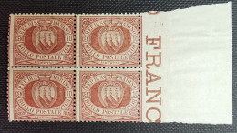 SAN MARINO 1894 STEMMA E CIFRA : 10 CENT - Ongebruikt