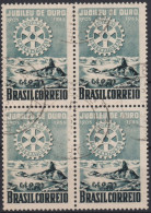 1955 Brasilien ° Mi:BR 874, Sn:BR 817, Yt:BR 600, Rotary Emblem And View Of Guanabara Bay In Rio De Janeiro/RJ - Used Stamps