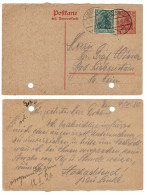 EP E.P. Entier Postale Ganzsache DEUTSCHES REICH Kartenbrief 1920 Eisenach Postwaardestuk - Omslagen
