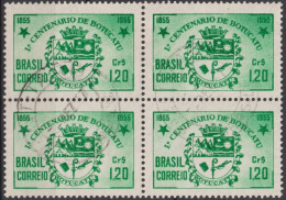 1955 Brasilien ° Mi:BR 878, Sn:BR 821, Yt:BR 604, Centenary Of The City Of Botucatu/SP. Coat Of Arms, Wappen - Usati