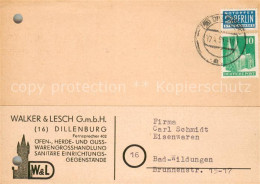 73693915 Dillenburg Walker & Lesch GmbH Grosshandlung Geschaeftskorrespondenz Di - Dillenburg