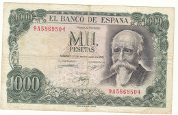 CRBS0970 BILLETE ESPAÑA 1000 PESETAS 1971 SERIE 9A BC - [ 4] 1975-… : Juan Carlos I