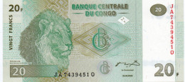 CONGO DEMOCRATIC REPUBLIC 20 FRANCS 2003 P-94A  UNC - République Démocratique Du Congo & Zaïre