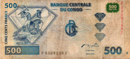 CONGO DEMOCRATIC REPUBLIC 500 FRANCS 2002 P-96 A.1 - République Démocratique Du Congo & Zaïre