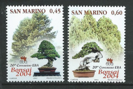 San Marino - 2004 Trees - The 20th Ann. Of European Bonsai Association. MNH** - Unused Stamps