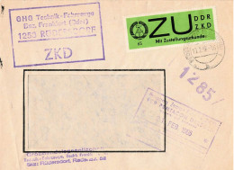DDR Brief ZKD ZU GHG Technik FAhrzeuge Rüdersdorf 1966 - Central Mail Service