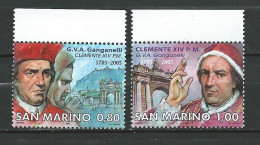 San Marino - 2005 The 300th Ann. Of The Birth Of Pope Clemens XIV,  MNH** - Neufs