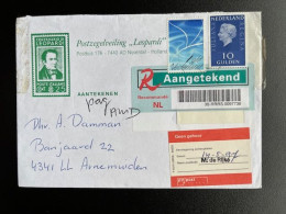 NETHERLANDS 1997 REGISTERED LETTER NIJVERDAL TO ARNEMUIDEN 13-05-1997 NEDERLAND AANGETEKEND - Cartas & Documentos