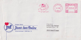 Motiv Brief  "Voyages Jeunes Sans Frontière, Bern"        1988 - Covers & Documents