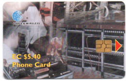 St. Kitts & Nevis - A Cable Splicer And A Manual Operator Switch Board (Black Chip) - Saint Kitts & Nevis