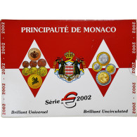 Monaco, Rainier III, Coffret 1c. à 2€, BU, 2002, MDP, FDC - Mónaco