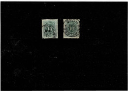 BELGIO ,"Segnatasse" ,10 C. 2 Pezzi Usati ,qualita Ottima - Used