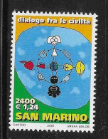 San Marino 2001 Year Of Dialogue Among Civilizations MNH - Neufs