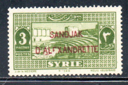 SANDJAK D'ALEXANDRETTE ALEXANDRETTA 1938 OVERPRINTED 3p MLH - Nuevos