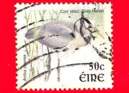 IRLANDA - EIRE - Usato - 2002 - Uccelli - Airone Cenerino (Ardea Cinerea) - 50 - Used Stamps
