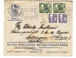 Suède - Lettre De 1938 - GF - Oblit Uppsala - Exp Vers Antwerpen - - Lettres & Documents