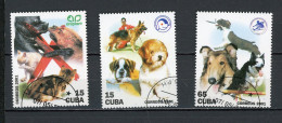 CUBA -  CHIEN  N°Yt 3928+3929+3030 Obl. - Oblitérés