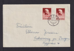 1942 - Hilfsfond Auf Brief Ab Nesttum Nach Laksevaag - Brieven En Documenten