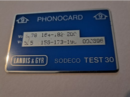 NETHERLANDS  / SODECO TEST 30/   TEST CARD /  LANDYS & GYR/ ARROW NO 9 /  NO SERIE NR !! /     ** 16303** - [4] Test & Services