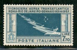 Regno - Posta Aerea - 1930 - 7,70 Lire Balbo (25) - Ben Centrato - Gomma Integra - Cert. Biondi - Sonstige & Ohne Zuordnung