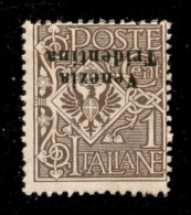 Occupazioni I Guerra Mondiale - Trentino-Alto Adige - 1918 - 1 Cent (19aa) Con Soprastampa Capovolta - Gomma Originale - Autres & Non Classés