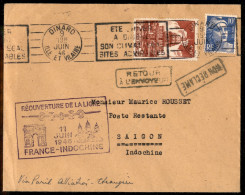 Aerogrammi  - Francia - 1946 (11 Giugno) - Parigi Saigon - Muller 532 - Aerogramma Da Dinard - Other & Unclassified
