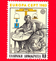 GRECIA - HELLAS - Usato - 1983 - Europa - Invenzioni - Ingegneria - Il Principio Di Archimede - Idrostatica - 80 - Used Stamps