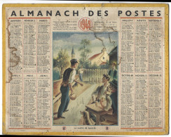 Almanach  Calendrier  P.T.T  -  La Poste -  1949  -  Jeux De Boules - Grossformat : 1941-60